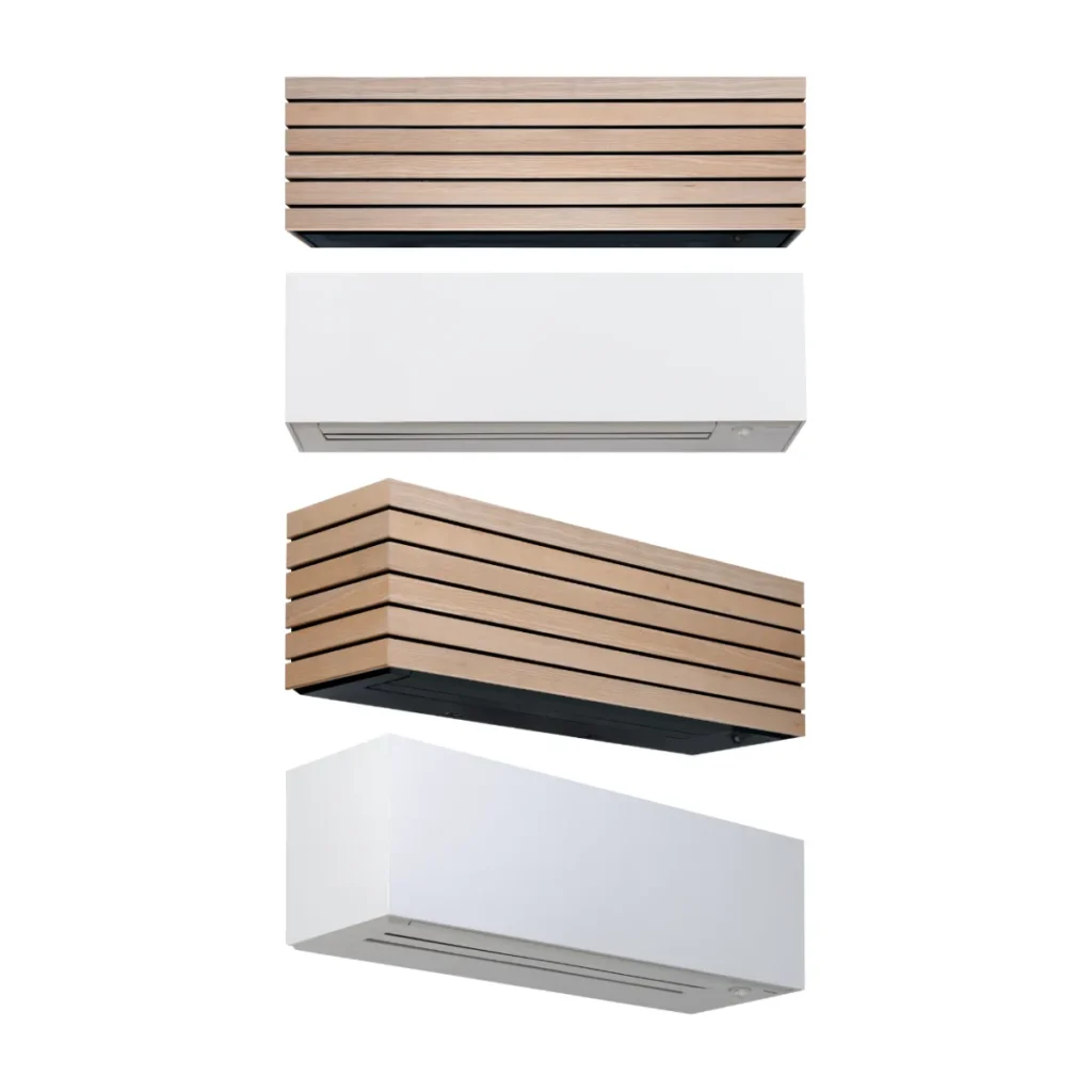 Climatizzatore Toshiba Daiseikai 10 con frontale in legno e in versione bianca